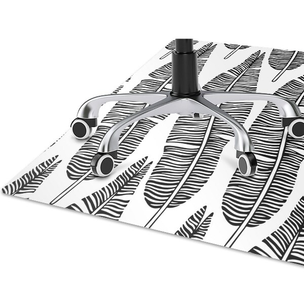 Desk chair mat leaves pattern