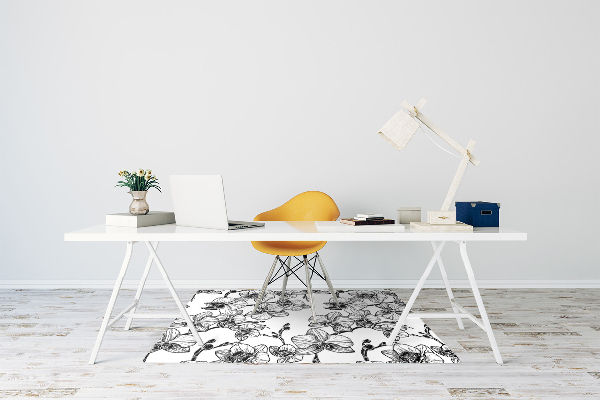 Office chair floor protector orchids