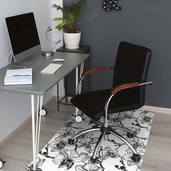 Office chair floor protector orchids