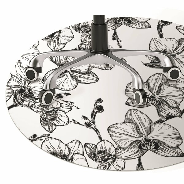 Office chair floor protector orchids