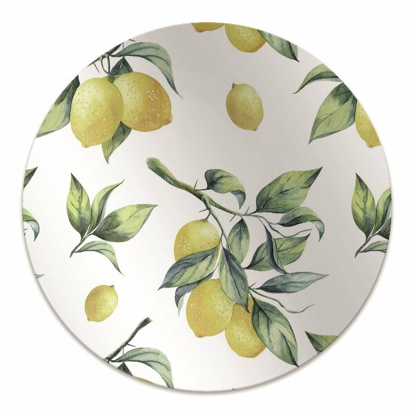 Desk chair mat yellow lemon