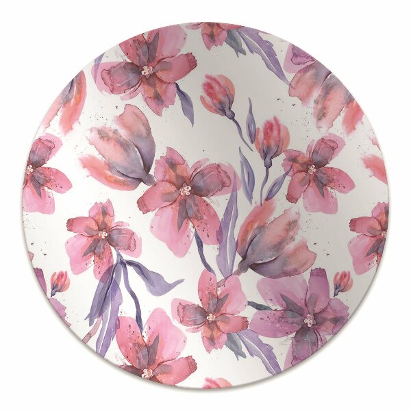 Chair mat floor panels protector pastel flowers