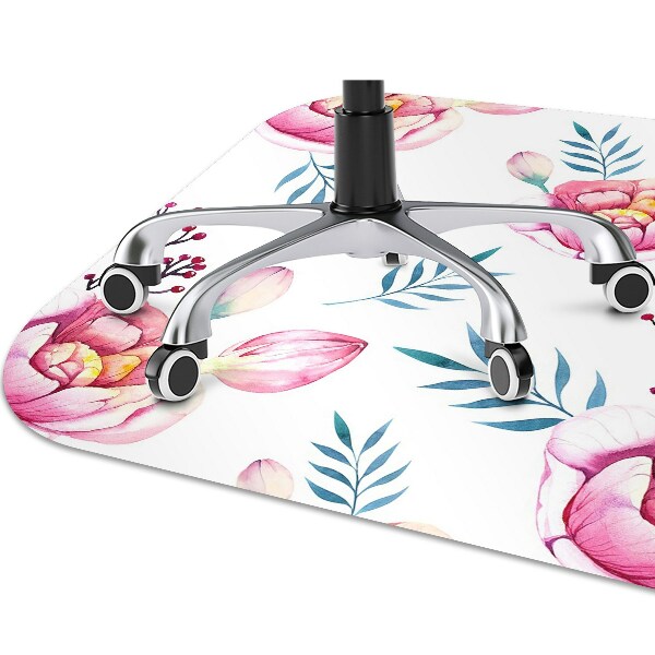 Office chair mat flowers