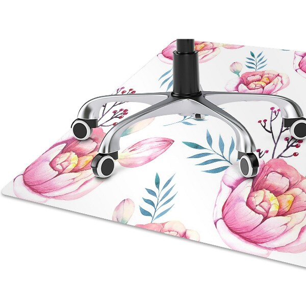 Office chair mat flowers