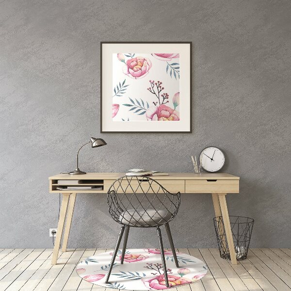 Office chair mat flowers
