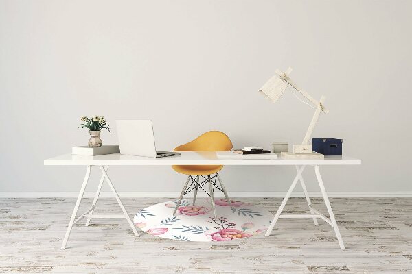 Office chair mat flowers