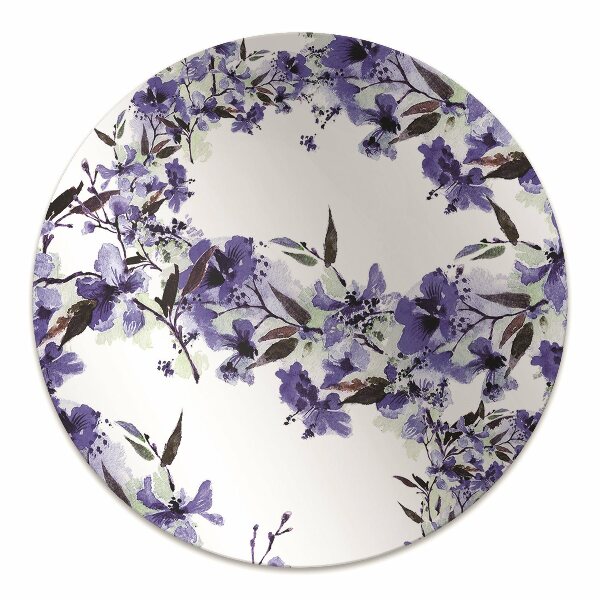 Office chair mat blue flowers
