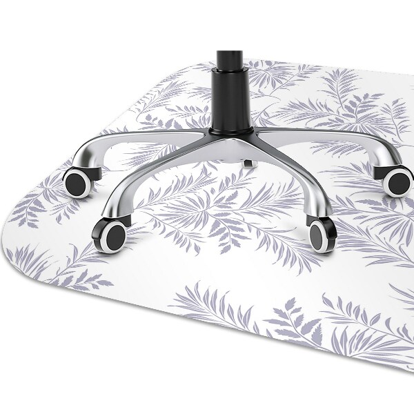 Computer chair mat gray leaves