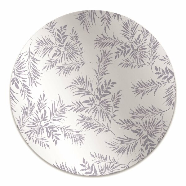 Computer chair mat gray leaves