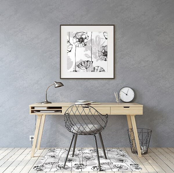 Office chair floor protector flowers Glamor