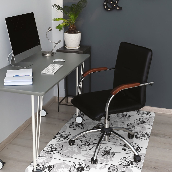 Office chair floor protector flowers Glamor