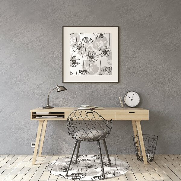 Office chair floor protector flowers Glamor