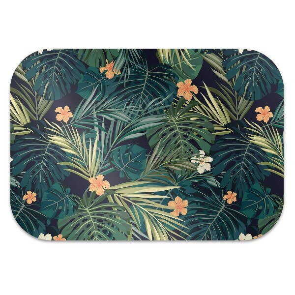 Office chair mat Flowers and leaves