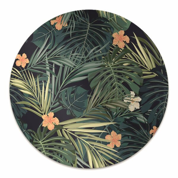 Office chair mat Flowers and leaves