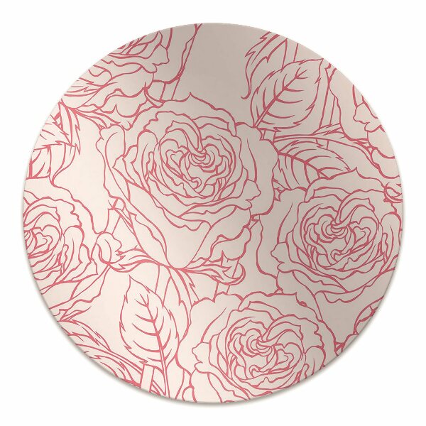 Desk chair mat roses Doodle
