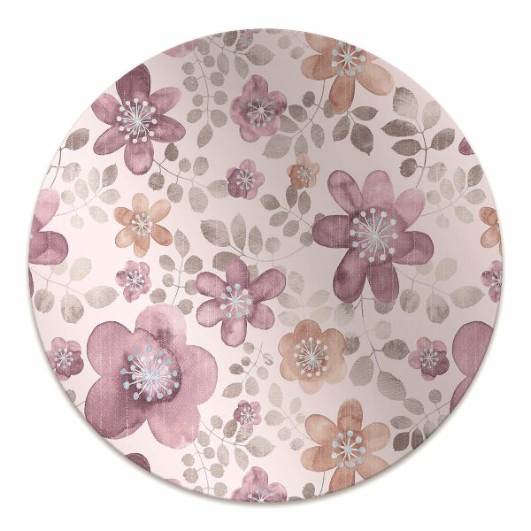 Desk chair mat pink flowers