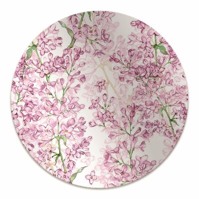 Office chair floor protector lilac flowers