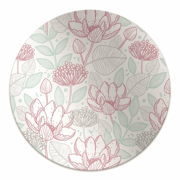 Office chair mat contours flowers