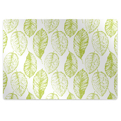 Office chair floor protector Green leaves