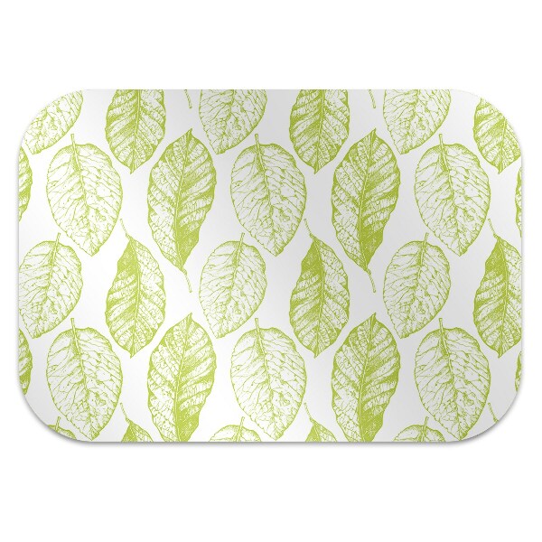 Office chair floor protector Green leaves