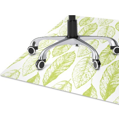 Office chair floor protector Green leaves