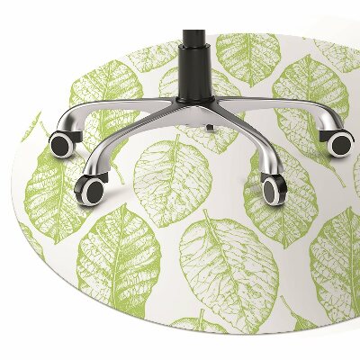 Office chair floor protector Green leaves