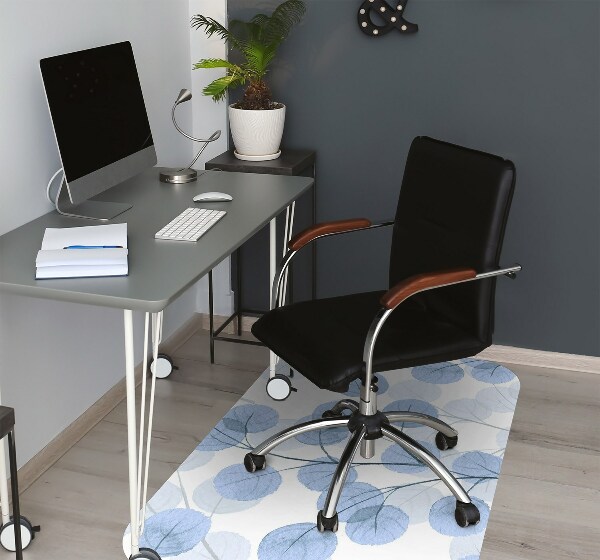Chair mat floor panels protector Branches with leaves