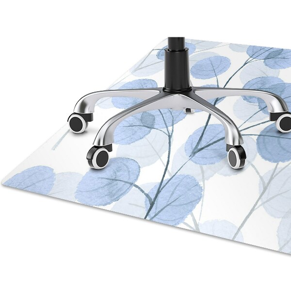 Chair mat floor panels protector Branches with leaves
