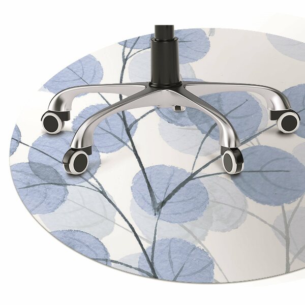 Chair mat floor panels protector Branches with leaves