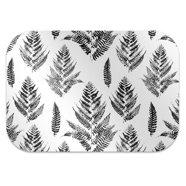 Office chair mat imprints of ferns