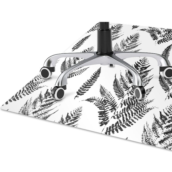Office chair mat imprints of ferns