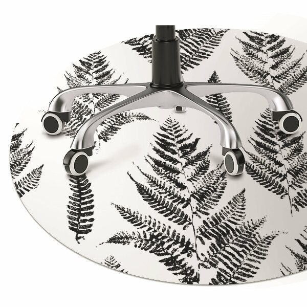 Office chair mat imprints of ferns