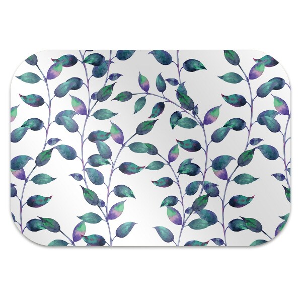 Office chair floor protector fairytale leaves