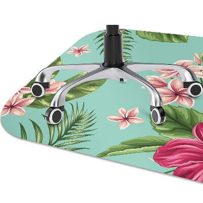 Office chair mat flowers