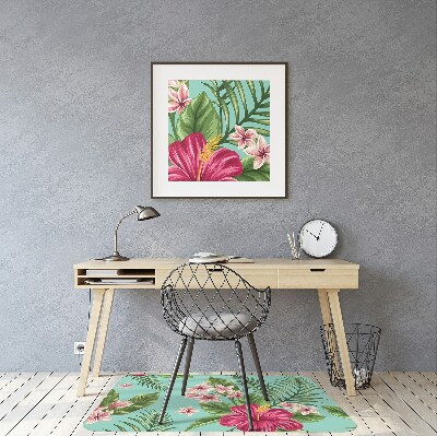 Office chair mat flowers