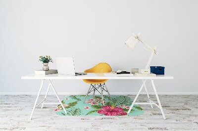 Office chair mat flowers