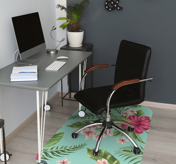 Office chair mat flowers