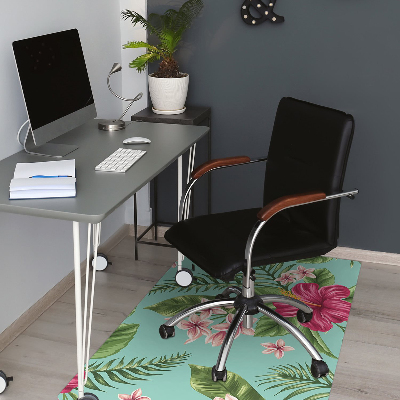 Office chair mat flowers