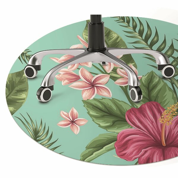 Office chair mat flowers