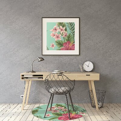 Office chair mat flowers