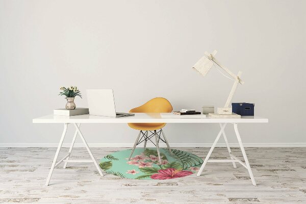 Office chair mat flowers