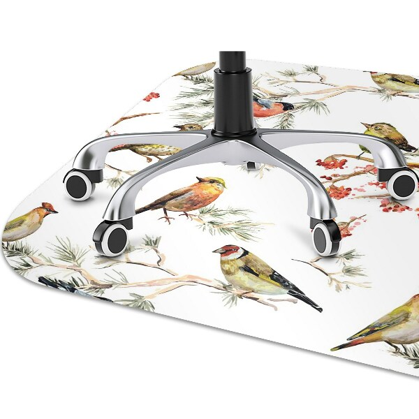 Office chair mat Birds on a branch
