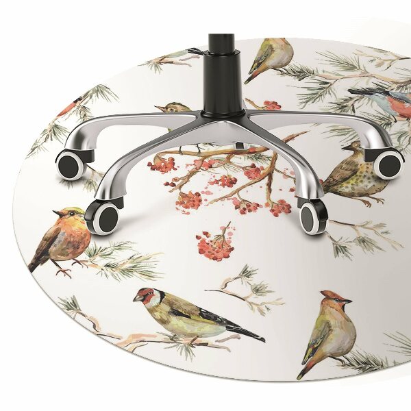 Office chair mat Birds on a branch