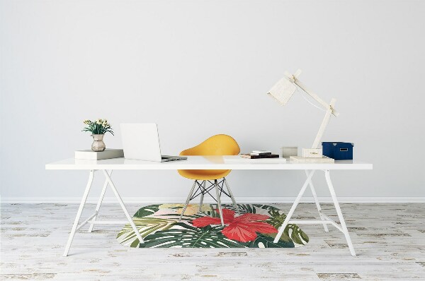 Office chair floor protector Hawaiian island