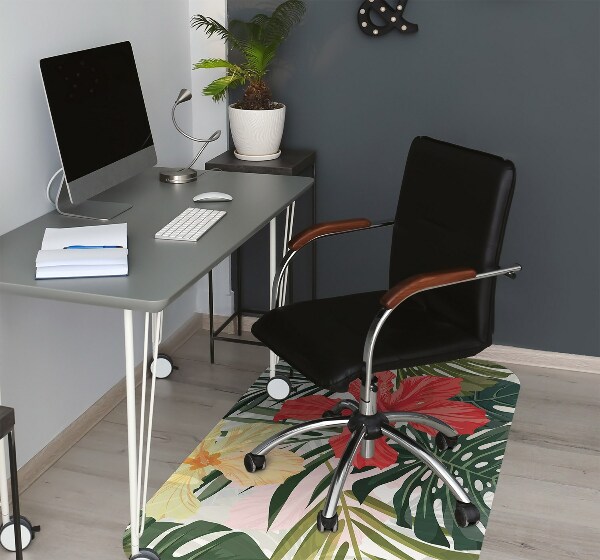 Office chair floor protector Hawaiian island