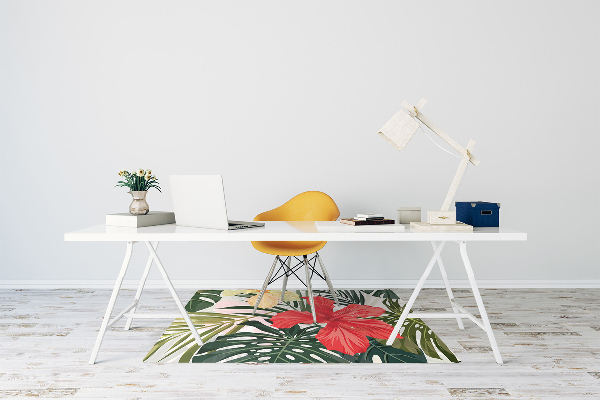 Office chair floor protector Hawaiian island