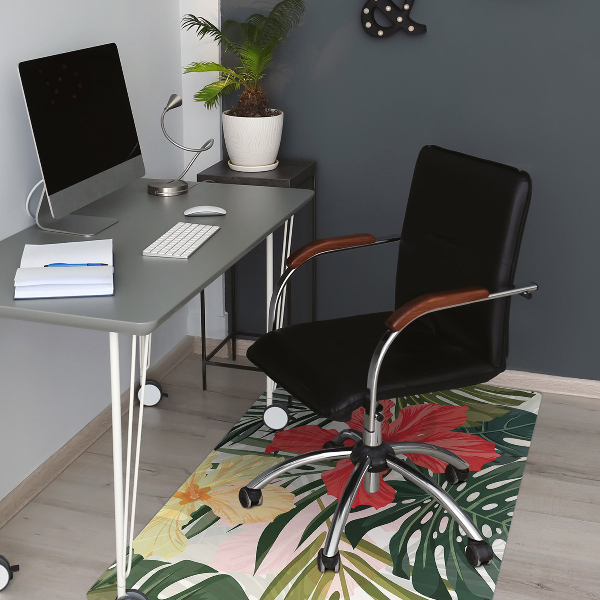 Office chair floor protector Hawaiian island