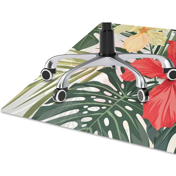Office chair floor protector Hawaiian island