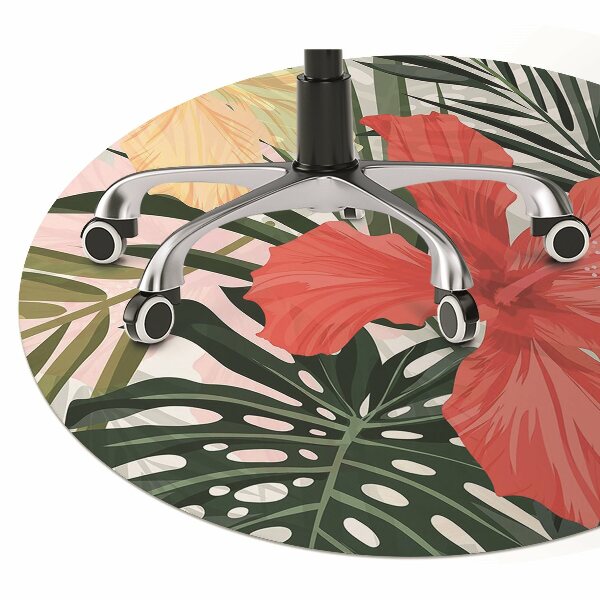 Office chair floor protector Hawaiian island