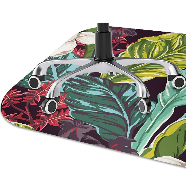Office chair floor protector floral design